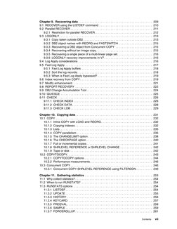 Contents 
vii
Chapter 9.  Recovering data . . . . . . . . . . . . . . . . . . . . . . . . . . . . . . . . . . . . . . . . .