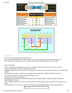 UTP 25 Pair Cable Color Coding Guide | PDF | Networking Standards ...