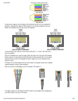 UTP 25 Pair Cable Color Coding Guide | PDF | Networking Standards ...