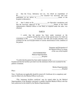 Essentiality Certificate.pdf Essentiality Certificate for Medical Reimbursement | PDF | Medicine ...