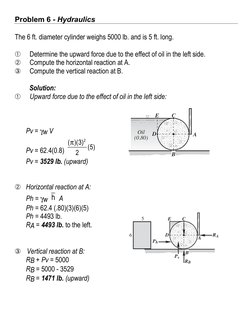 Hydraulics Problems and Solutions | PDF | Pressure | Physical Sciences
