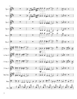 35
Tpt. 1
Tpt. 2
Tpt. 3
Tpt. 4
Tbn. 1
A. Sax. 1
A. Sax. 2
Tbn. 2
T. Sax. 1
T. Sax. 2
Bari Sax.
Bass
Drs.










