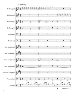 B♭ Trumpet 1
B♭ Trumpet 2
B♭ Trumpet 3
B♭ Trumpet 4
Trombone 1
Alto Saxophone 1
Trombone 2
Alto Saxophone 2
Tenor Saxophone 1