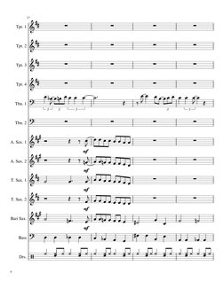 27
Tpt. 1
Tpt. 2
Tpt. 3
Tpt. 4
Tbn. 1
A. Sax. 1
A. Sax. 2
Tbn. 2
T. Sax. 1
T. Sax. 2
Bari Sax.
Bass
Drs.









