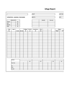 Ullage Report for Tanker Operations | PDF