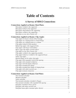 SDS/2 Connection Guide
Table of Contents
A Survey of SDS/2 Connections
Connections Applied on Beams: Bent Plates
Bent plates