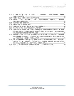 3
DISEÑO DE INSTALACIONES ELECTRICAS PARA LA BODEGAS 4 Y 5
CARMEN BURGOS
INGENIERA ELECTRICISTA
11.22 ELABORACIÓN