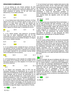 ORACIONES ELIMINADAS 
1. (I) La pólvora es una mezcla explosiva de fácil 
combustión. (II) Resulta de la unión de salitre, az