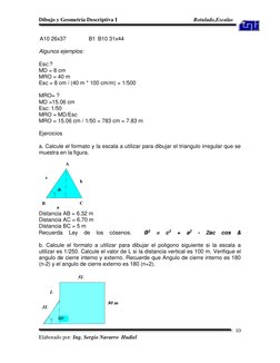 Dibujo y Geometría Descriptiva I  
 
Rotulado,Escalas  
 
 
 
 
 
Elaborado por: Ing. Sergio Navarro  Hudiel 
 
10 
A10 26x37