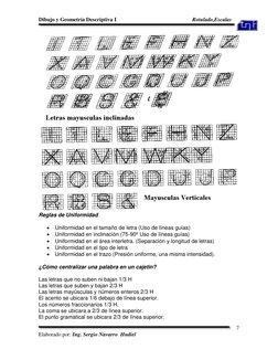Dibujo y Geometría Descriptiva I  
 
Rotulado,Escalas  
 
 
 
 
 
Elaborado por: Ing. Sergio Navarro  Hudiel 
 
7 
Reglas de