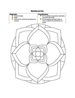 Mandala de Flor.
Mandala de Flor.
Materiales:
Materiales:
Viruta de lápiz.
Viruta de lápiz.
Pega.
Pega.
Polvo de la viruta de