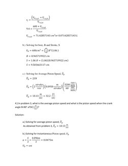 Engine Calculations and Displacement Analysis | PDF | Cylinder (Engine ...