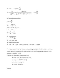 Engine Calculations and Displacement Analysis | PDF | Cylinder (Engine ...