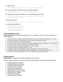 7) Tipos de verso 
_________________________         __________________________ 
 
8) Los versos según su medida y número d