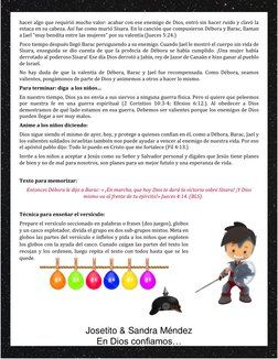 Josetito & Sandra Méndez  
En Dios confiamos… 
hacer algo que requirió mucho valor: acabar con ese enemigo de Dios, entró s