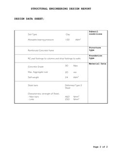 Structural Design Calculation Sheet.pdf Structural Design Calculation Report | PDF | Concrete | Structural ...