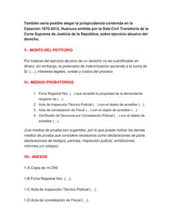 También sería posible alegar la jurisprudencia contenida en la 
Casación 1870-2015, Huánuco emitida por la Sala Civil Transit