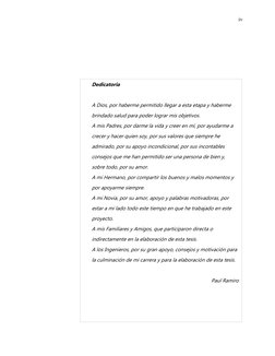 iv 
 
 
Dedicatoria 
 
A Dios, por haberme permitido llegar a esta etapa y haberme 
brindado salud para poder lograr mis obje