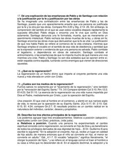 17. Dé una explicación de las enseñanzas de Pablo y de Santiago con relación 
a la justificación por la fe y justificación po