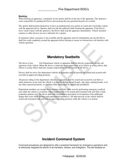 ____________ Fire Department SOG’s