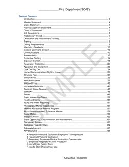 ____________ Fire Department SOG’s