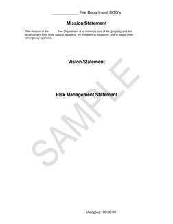 ____________ Fire Department SOG’s