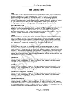 ____________ Fire Department SOG’s