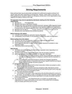 ____________ Fire Department SOG’s