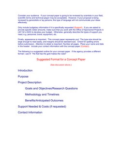 Crafting an Effective Concept Paper | PDF | Goal | Question