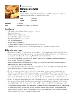 Add to Collection (https://www.mexicoenmicocina.com/colecciones/)
Tamales de dulce
Los tamales son una comida de celebración