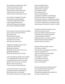 No me importa a la iglesia que vallas 
Si detrás del calvario tu estas 
Si tu corazón es como el mío  
Dame la mano y mi herm
