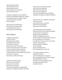 Lluvias de gran poder// 
Avivamiento hay en mi  
Avivamiento hay en mi 
Todo lo debo a Cristo mi señor 
Avivamiento hay en mi