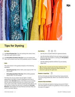 Skin Tone Rit Dye Color Formulas Chart.pdf Rit Dye Color Formulas Guide PDF | PDF | Dyeing | Blue