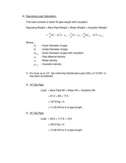 Pipe Rack Load Calculation Procedure | PDF | Thermal Insulation | Pipe ...