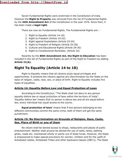Seven Fundamental Rights were enshrined in the Constitution of India. 
However the Right to Property was removed from the lis