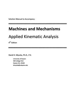 Machines - and - Mechanisms - Solution Manual PDF | PDF