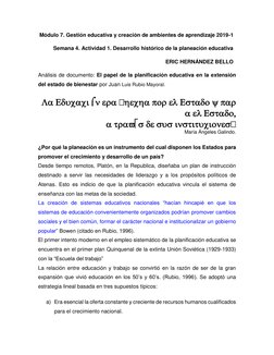 Historia de la Planeación Educativa en México | PDF | Beneficio ...