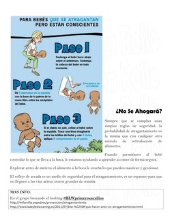 ¿No Se Ahogará?  
Siempre que se cumplan unas 
simples reglas de seguridad, la 
probabilidad de atragantami