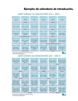  
Ejemplos de calendario de introducción. 
 
