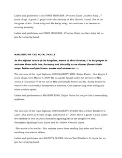 Coronation Night Program Script | PDF | Royalties | Government Institutions