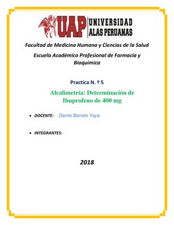 Facultad de Medicina Humana y Ciencias de la Salud 
Escuela Académico Profesional de Farmacia y 
Bioquímica 
 
Practica N