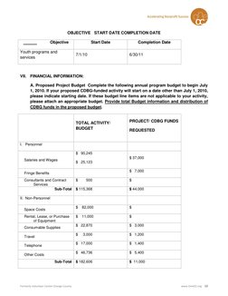 Formerly Volunteer Center Orange County 
www.OneOC.org 10 
OBJECTIVE START DATE COMPLETION DATE 
                      Ob