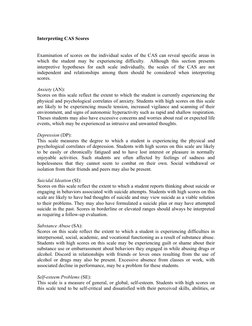 College Adjustment Scale Overview | PDF | Substance Abuse | Anxiety
