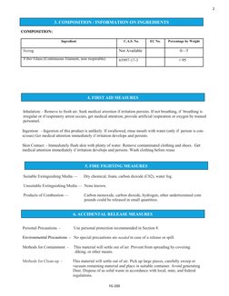 2 
FG-200 
3. COMPOSITION / INFORMATION ON INGREDIENTS 
COMPOSITION:  
Ingredient 
C.A.S. No. 
EC No. 
Percentage by Weight