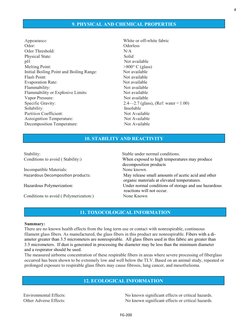 4 
FG-200 
9. PHYSICAL AND CHEMICAL PROPERTIES 
Appearance: