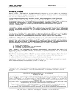 The SQF Code, Edition 7 
 
First published May 1995 
Introduction 
 
SQF Code edition 7. Copyright© Food Marketing Institute
