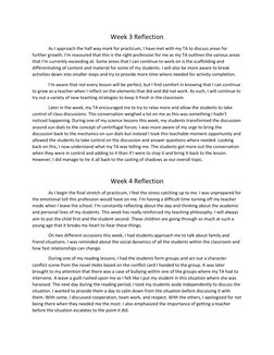 Week 1-5 Teaching Reflection Summary | PDF | Conversation | Classroom