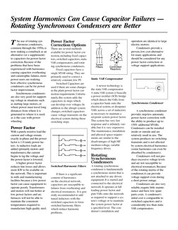 A newer technology is 
the static VAR compensator.
A static VAR system is basically 
a power rectifier (SCR) bridge
which dir
