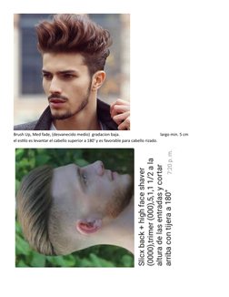 Brush Up, Med fade, (desvanecido medio)  gradacion baja.                                        largo min. 5 cm