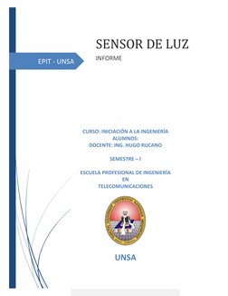 EPIT - UNSA 
CURSO: INICIACIÓN A LA INGENIERÍA 
ALUMNOS:  
DOCENTE: ING. HUGO RUCANO 
 
SEMESTRE – I 
 
ESCUELA PROFESIONAL D